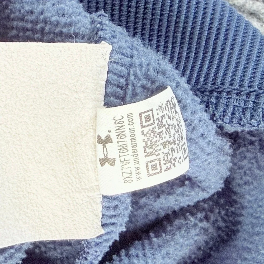 Under Armour Golf ColdGear Storm Quarter Zip Pullover Mens Large Blue Heather